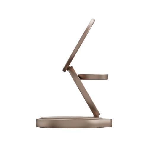 BAZIC GOMAG GYRE, 360 ROTATING BASE 3 IN 1 WIRELESS CHARGER WITH APPLE WATCH AND AIRPODS CHARGING - GOLD