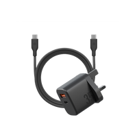 BAZIC GOPORT VELOX BUNDLE, 1C1A CHARGER 35W(UK) WITH WEAVE CABLE - TRUFFLE