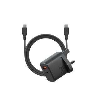 BAZIC GOPORT VELOX BUNDLE, 1C1A CHARGER 35W(UK) WITH WEAVE CABLE - TRUFFLE