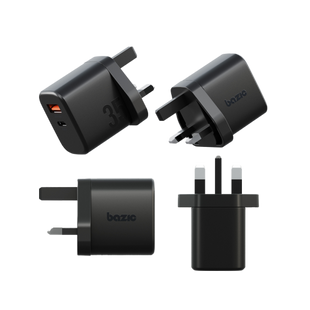 BAZIC GOPORT VELOX BUNDLE, 1C1A CHARGER 35W(UK) WITH WEAVE CABLE - TRUFFLE