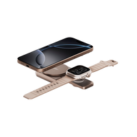ENERGEA MAGDUO, 2IN1 FOLDABLE QI2 MAGNETIC FAST WIRELESS CHARGER - GOLD