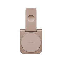 ENERGEA MAGDUO, 2IN1 FOLDABLE QI2 MAGNETIC FAST WIRELESS CHARGER - GOLD