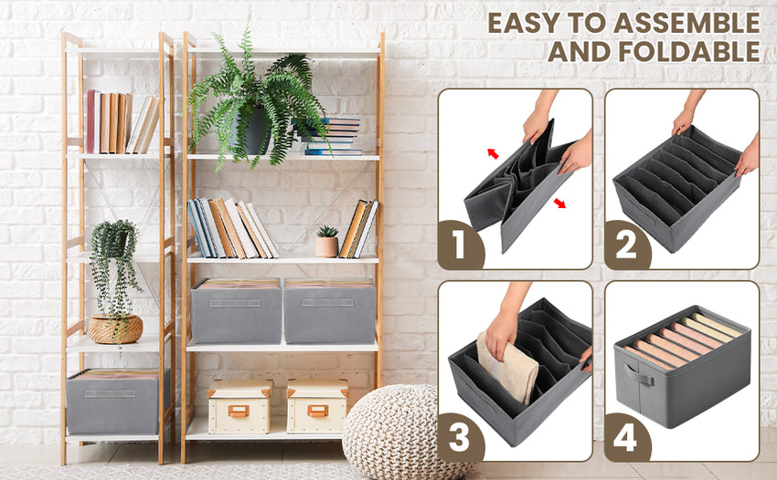 SkyKey Lifestyle Foldable Wardrobe Clothes Organizer 7 Grid