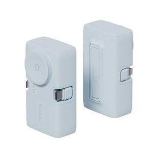 BAZIC GOPOWER KODA, 2IN1 5000MAH FOLDABLE USB-C / LIGHTNING PIN POWERBANK WITH APPLE WATCH CHARGER - BUBBLEGUM