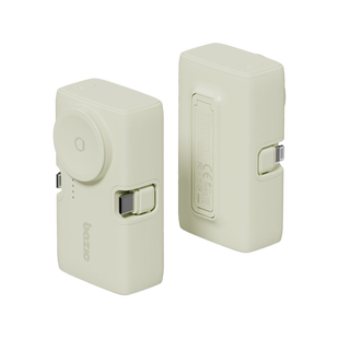 BAZIC GOPOWER KODA, 2IN1 5000MAH FOLDABLE USB-C / LIGHTNING PIN POWERBANK WITH APPLE WATCH CHARGER - PISTACHIO