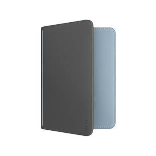 UNIQ BELMONT PASSPORT HOLDER TRACKER WITH RFID-BLOCKING - CHARCOAL (CHARCOAL/WASHED BLUE)