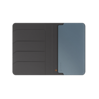 UNIQ BELMONT PASSPORT HOLDER TRACKER WITH RFID-BLOCKING - CHARCOAL (CHARCOAL/WASHED BLUE)