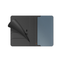 UNIQ BELMONT PASSPORT HOLDER TRACKER WITH RFID-BLOCKING - CHARCOAL (CHARCOAL/WASHED BLUE)