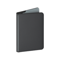 UNIQ BELMONT PASSPORT HOLDER TRACKER WITH RFID-BLOCKING - CHARCOAL (CHARCOAL/WASHED BLUE)