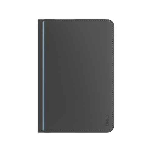 UNIQ BELMONT PASSPORT HOLDER TRACKER WITH RFID-BLOCKING - CHARCOAL (CHARCOAL/WASHED BLUE)