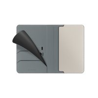 UNIQ BELMONT PASSPORT HOLDER WITH RFID-BLOCKING - LICHEN (LICHEN/IVORY)