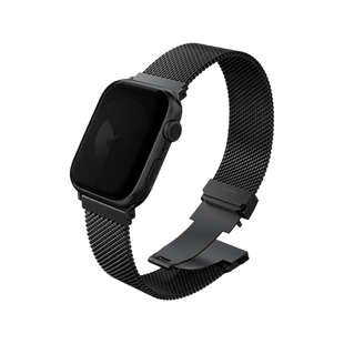 UNIQ DANTE PRO APPLE WATCH SELF-ADJUSTABLE MESH STEEL BAND 42/41/40MM - GRAPHITE BLACK (GRAPHITE BLACK)