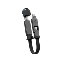 ENERGEA SHEATH 2-IN-1  C TO C + LIGHTNING CABLE, 480MBPS, 60W, 15CM -GUN