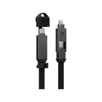 ENERGEA SHEATH 2-IN-1  C TO C + LIGHTNING CABLE, 480MBPS, 60W, 15CM -GUN