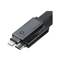 ENERGEA SHEATH 2-IN-1  C TO C + LIGHTNING CABLE, 480MBPS, 60W, 1M -GUN