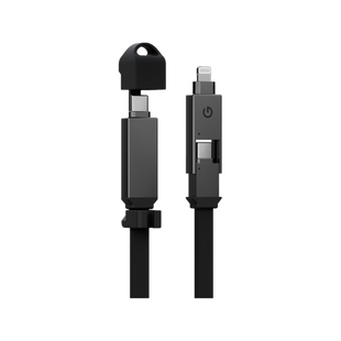ENERGEA SHEATH 2-IN-1  C TO C + LIGHTNING CABLE, 480MBPS, 60W, 1M -GUN