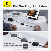 Baseus Free2Pull Mini Cable USB-C to USB-C 60W 1m - Cluster Black