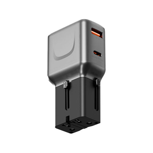 Energea TravelGo 1-Port USB-C & USB-A 35W PD Travel Adapter - Gunmetal Black