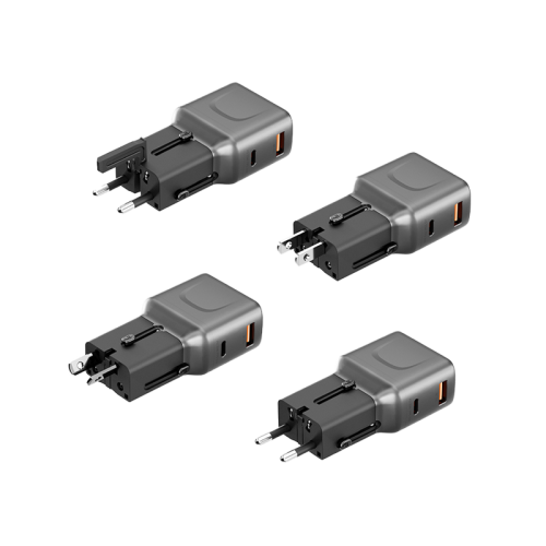 Energea TravelGo 1-Port USB-C & USB-A 35W PD Travel Adapter - Gunmetal Black