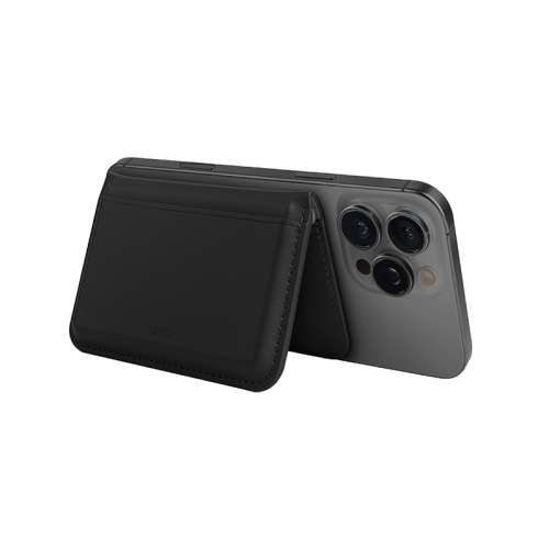 UNIQ LYDEN DS RFID-BLOCKING MAGNETIC WALLET - DALLAS BLACK (DALLAS BLACK/FLINT GREY)