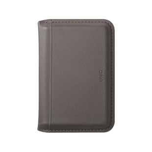 UNIQ LYDEN DS RFID-BLOCKING MAGNETIC WALLET - FLINT GREY (FLINT GREY/CANARY YELLOW)