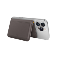 UNIQ LYDEN DS RFID-BLOCKING MAGNETIC WALLET - FLINT GREY (FLINT GREY/CANARY YELLOW)