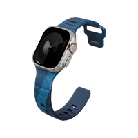 UNIQ STRIDE DE FKM RUBBER APPLE WATCH STRAP 49/46/45/44MM -STORM (STORM/AEGEAN BLUE)