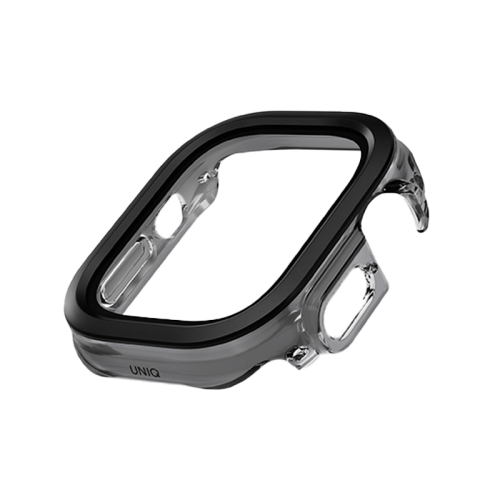 UNIQ VOUTE WATCH CASE WITH TEMPERED GLASS SCREEN 49MM - JET BLACK (JET BLACK)