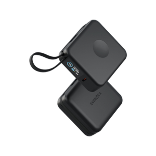 Energea Magpac Mini Plus Wireless Power Bank 10000mAh With Build in USB-C Cable & Display - Black