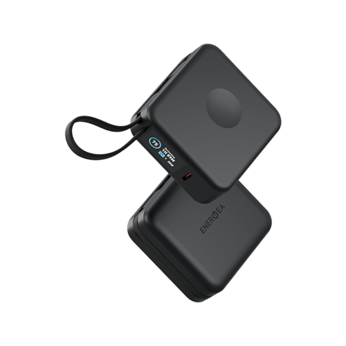 Energea Magpac Mini Plus Wireless Power Bank 10000mAh With Build in USB-C Cable & Display - Black