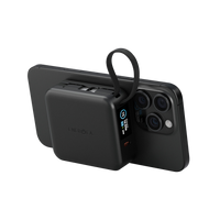 Energea Magpac Mini Plus Wireless Power Bank 10000mAh With Build in USB-C Cable & Display - Black