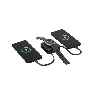 Energea Magpac Mini Plus Wireless Power Bank 10000mAh With Build in USB-C Cable & Display - Black