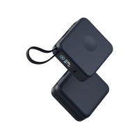 Energea Magpac Mini Plus Wireless Power Bank 10000mAh With Build in USB-C Cable & Display - Blue