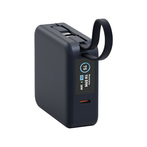 Energea Magpac Mini Plus Wireless Power Bank 10000mAh With Build in USB-C Cable & Display - Blue