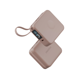 Energea Magpac Mini Plus Wireless Power Bank 10000mAh With Build in USB-C Cable & Display - Pink