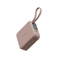 Energea Magpac Mini Plus Wireless Power Bank 10000mAh With Build in USB-C Cable & Display - Pink