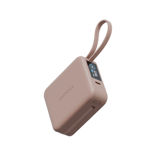 Energea Magpac Mini Plus Wireless Power Bank 10000mAh With Build in USB-C Cable & Display - Pink