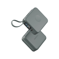 Energea Magpac Mini Plus Wireless Power Bank 10000mAh With Build in USB-C Cable & Display - Sage