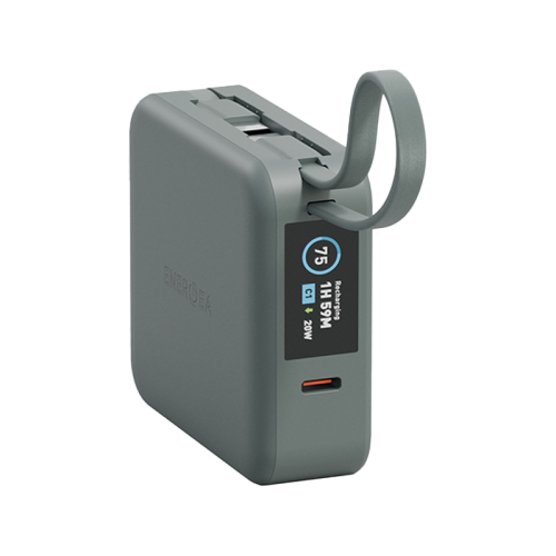 Energea Magpac Mini Plus Wireless Power Bank 10000mAh With Build in USB-C Cable & Display - Sage