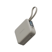 Energea Magpac Mini Plus Wireless Power Bank 10000mAh With Build in USB-C Cable & Display - Sand