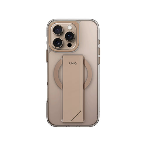 UNIQ HYBRID IPHONE 16 PRO (2024) 6.3 HELDRO MAX MAGCLICK WITH CAMERA STAND - TAUPE GOLD (TAUPE GOLD)