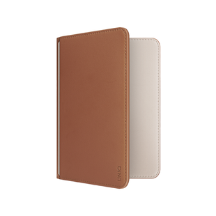 UNIQ BELMONT PASSPORT HOLDER TRACKER WITH RFID-BLOCKING - CARAMEL (CARAMEL/IVORY)
