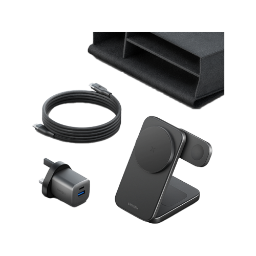 ENERGEA ESSENTIALS KIT, AMPCHARGE GAN 35 (UK) + MAGTRIO PLUS (GUN) + HELIX (BLACK) + GREY POUCH