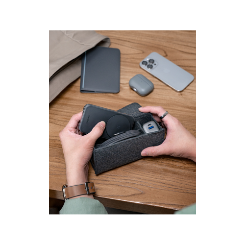 ENERGEA ESSENTIALS KIT, AMPCHARGE GAN 35 (UK) + MAGTRIO PLUS (GUN) + HELIX (BLACK) + GREY POUCH