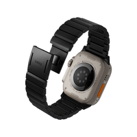 UNIQ STROVA MAG APPLE WATCH SELF-ADJUSTABLE STEEL LINK BAND 49/45/44/42MM - MIDNIGHT (BLACK)