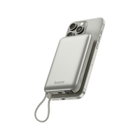 BAZIC GOPOWER FUSION MAG 10K, MAGSAFE POWERBANK WITH BUILT-IN USB-C CABLE - PEBBLE