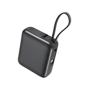 ENERGEA INTEGRA MINI 35, 10000MAH POWERBANK WITH BUILT IN USB-C CABLE PD35W  - GUN