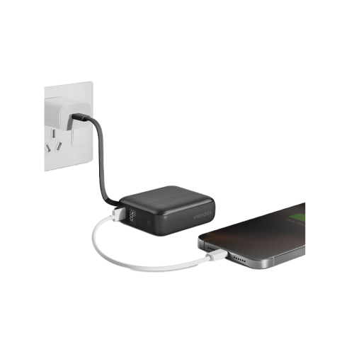 ENERGEA INTEGRA MINI 35, 10000MAH POWERBANK WITH BUILT IN USB-C CABLE PD35W  - GUN