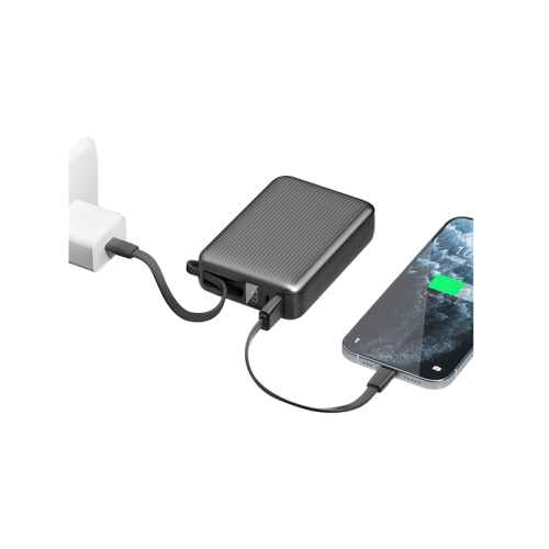 ENERGEA INTEGRA ULTRA 45, 20000MAH POWERBANK WITH BUILT IN USB-C CABLE PD45W -  GUN