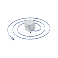 BAZIC GOPORT RETREK 35W, USB-C GaN WALL CHARGER (UK) WITH 70CM BUILT-IN CABLE - WHITE